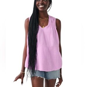 Faherty Lavender Sleeveless Top